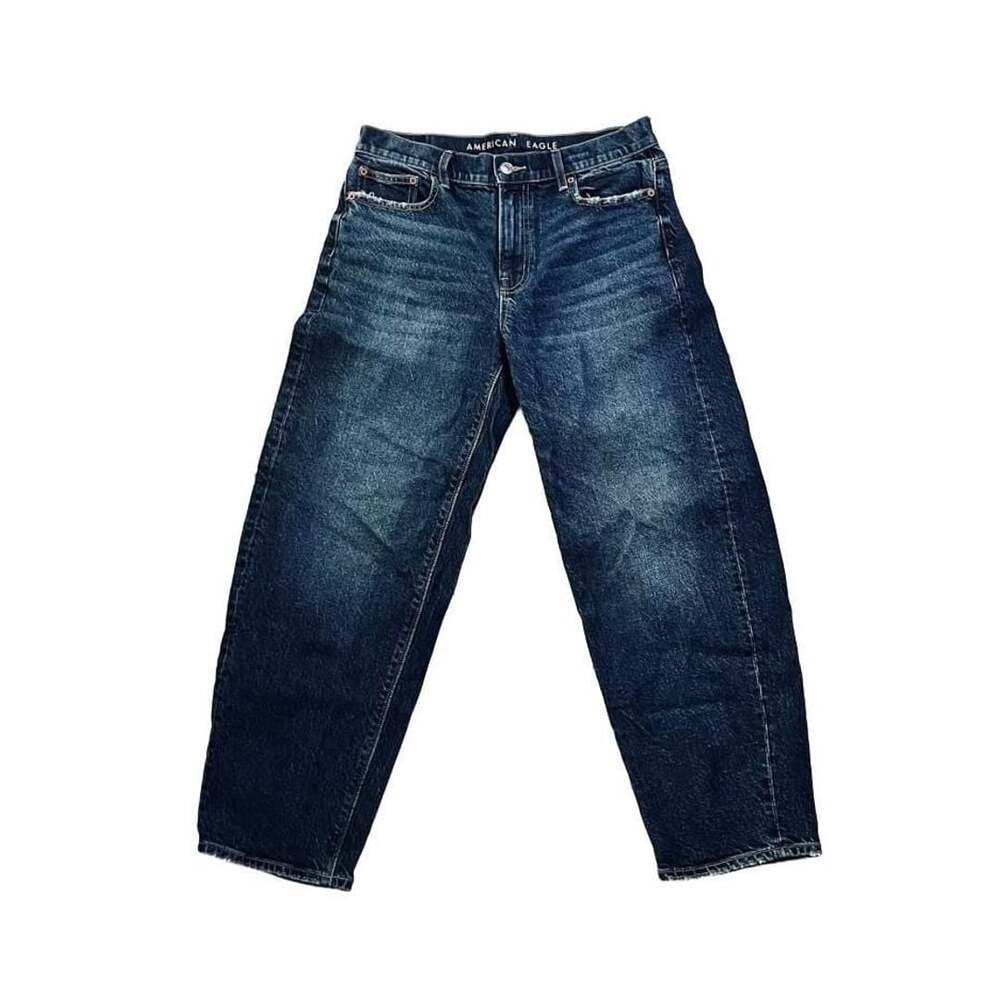 American Eagle Stretch Real Good High-Rise Barrel Wide-Leg Jeans Size 4